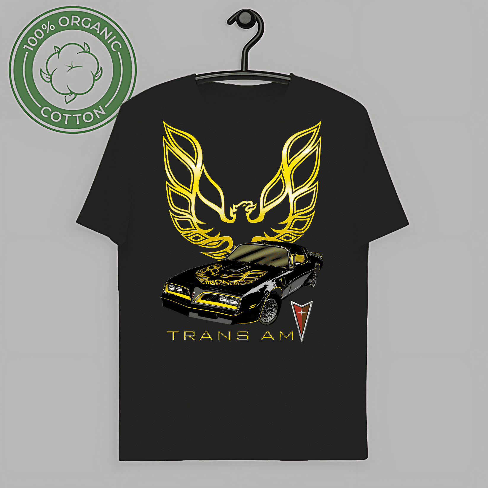 RARE Pontiac Trans Am Car Logo Black T-Shirt -542-TH61883 - Walmart.com