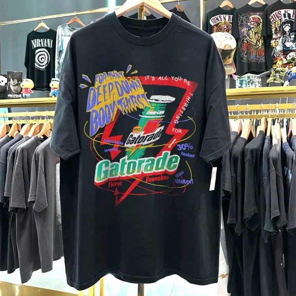 RARE RETRO 90s THIRST QUENCHER GAT0RADE GRAPHIC T-SHIRT S-5XL