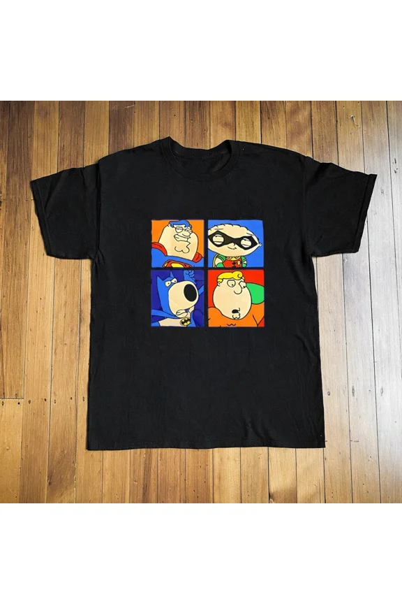 RARE RETRO FVMILY GUY Superheroes DC Parody T-SHIRT S-5XL