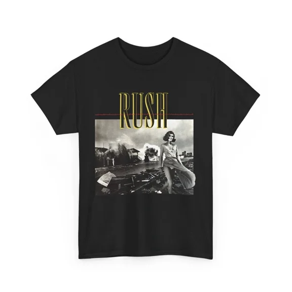 RARE RUSH PERMANENT WAVES 1980 Graphic Tee Basic Black Unisex TSHIRT Ideal Gift S-5XL