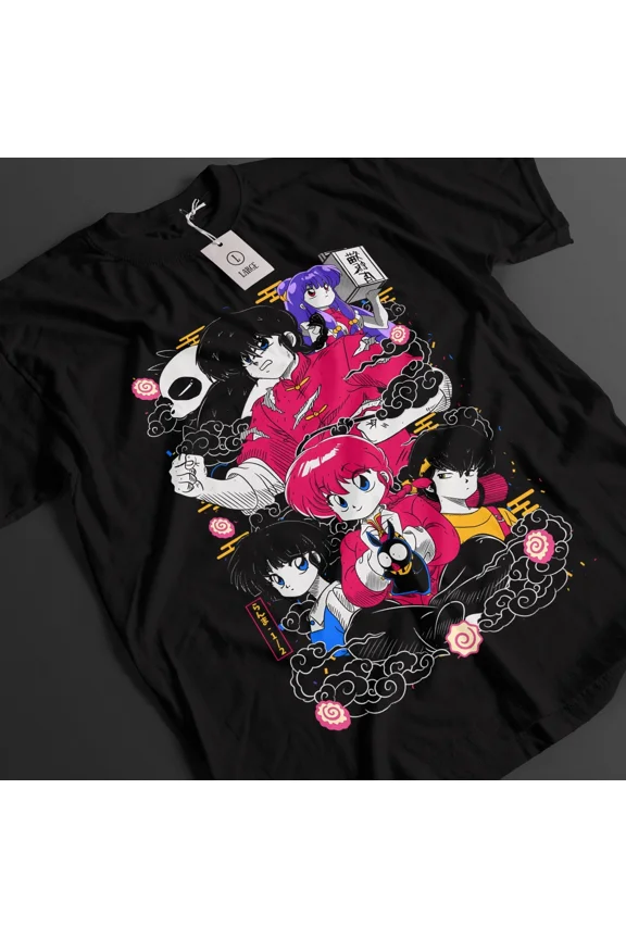 RARE Ranma Shirt Akane Tshirt Ryoga T-Shirt Shampoo Top Genma Anime Ukyo Happosai Tee
