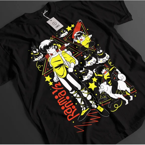 RARE Ranma Shirt Ryoga Tshirt Akane T-Shirt Shampoo Top Genma Anime Ukyo Happosai Tee