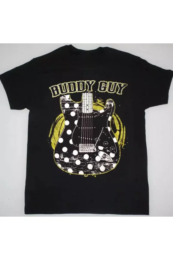 RARE Rare Buddy Guy Guitar Short Sleeve Cotton Black All Size Shirt QQ1089.webp