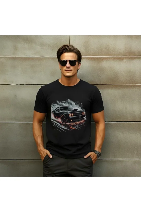 RARE Retro Muscle Car Drift Scene Unisex T-Shirt for Speed Enthusiasts