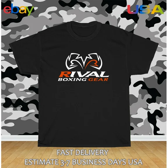 RARE Rival Boxing Gear USA Logo Men's T-Shirt American Size T-Shirt