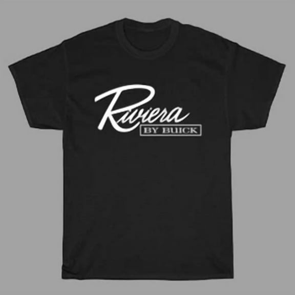 RARE Rivera by Buick Classic Car Logo Men's Black T-Shirt Size S to 3XL