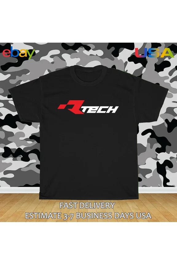 RARE Rtech Motocross Racing Logo Men's T-Shirt American Size T-Shirt