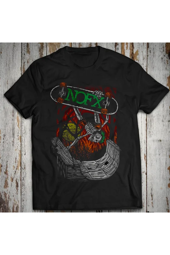 RARE S-5XL Cotton T-Shirt Music Tee NOFX Monster Tour Concert Fat Mike