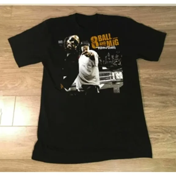 RARE SALE New Popular 8Ball & MJG Black T-Shirt Cotton Full Size S-5XL
