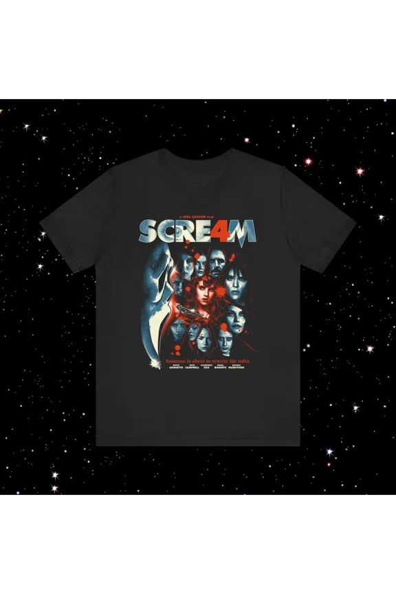 RARE SCREAM 4 GHOSTFACE HORROR MOVIE T-SHIRT, UNISEX TEE