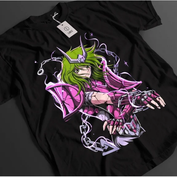 RARE Saint Seiya Shirt Shaina Tshirt Hyoga T-Shirt Shun Top Ikku Anime Graphic Tee