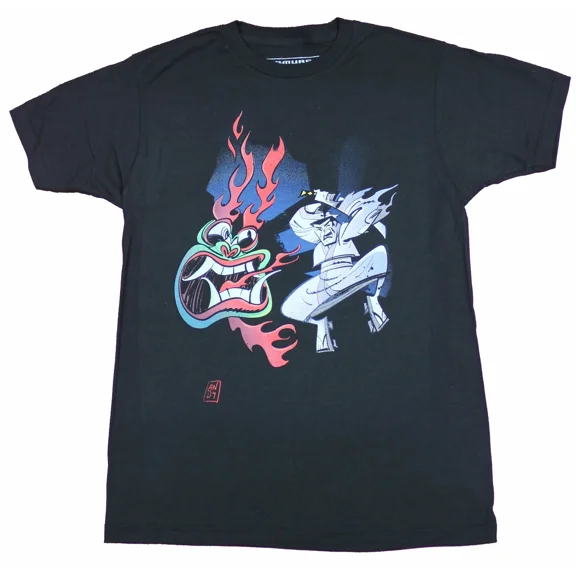 RARE Samurai Jack Adult New T-Shirt - Jumping Jack Attack Pic