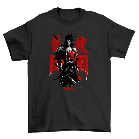 RARE Samurai Warrior Anime T-shirt - Slice and Spice up Your Wardrobe! Unisex Printed