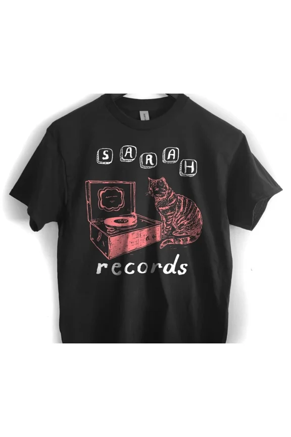 RARE Sarah Records T shirt, Short Sleeve Shirt, Cotton