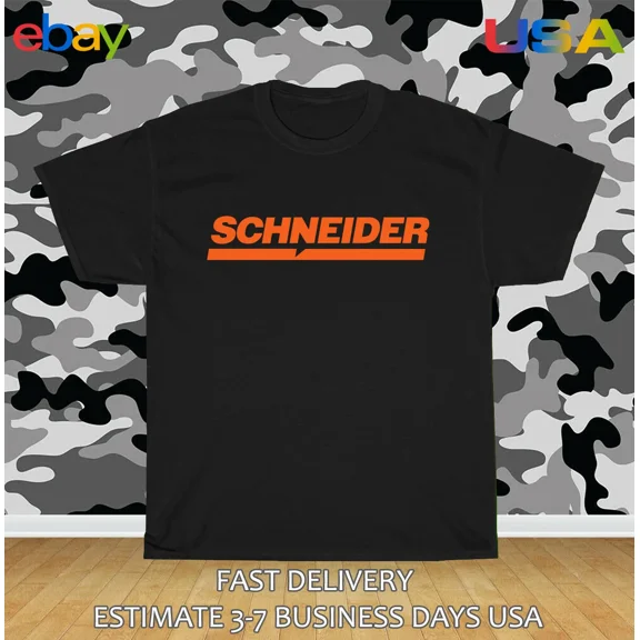 RARE Schneider Freight Shipping & Logistics Logo Men's T-Shirt American Size T-Shirt