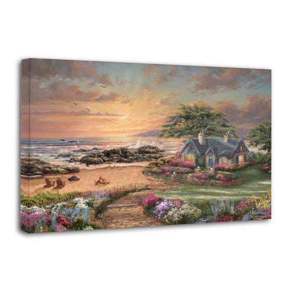 RARE Seaside Cottage Estate Edition Antique Gold Artworks Canvas Poster Room Aesthetic Wall Art Prints Home Modern Decor Gifts 24x36inch(60x90cm)