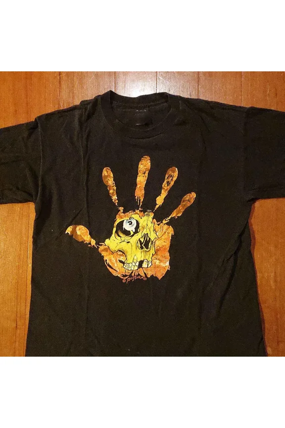RARE Septic Death Pushead Hand Of Fear Unisex Full-Size S To 5XL