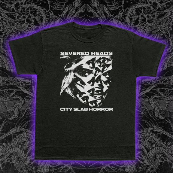 RARE Severed Heads City Slab Horror T-Shirt Industrial Experimental Pop 80s Music S-5