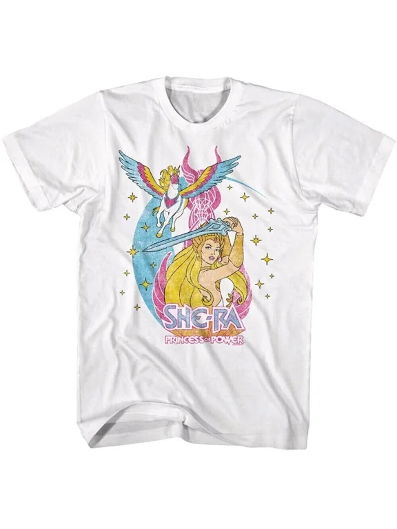 RARE She-Ra Men's T Shirt Swiftwind in Star Light Retro Graphic Tees
