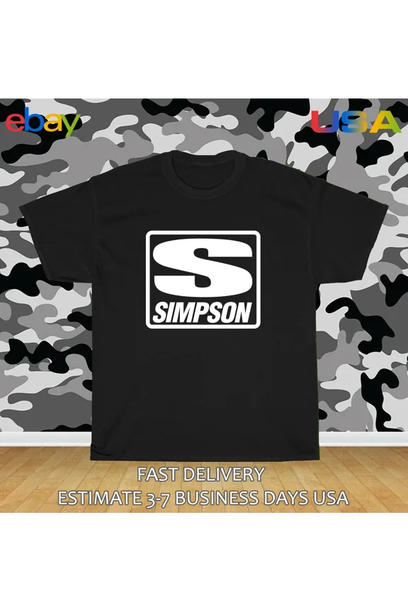RARE Simpson Race Products Logo Men's T-Shirt American Size T-Shirt