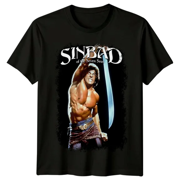 RARE Sinbad of the Seven Seas (1989) Movie Poster Inspired T-Shirt Retro 80s Tee