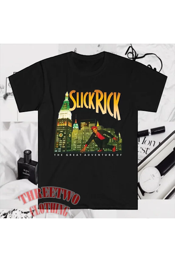 RARE Slick Rick The Great Of Adventure Men's Black T-Shirt Size S to 5XL