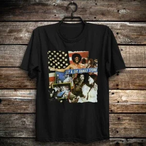 RARE Sly and the Family Stone discography T shirt there's a riot goin' on Small Talk