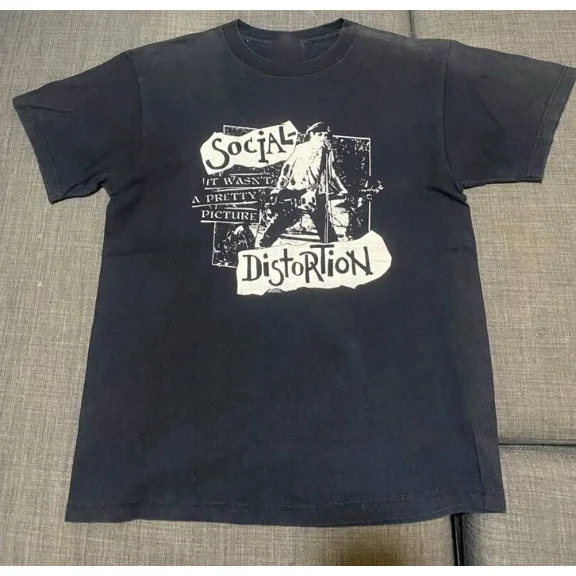 RARE Social Distortion 2004 Short Sleeve Cotton Black All Size T-Shirt