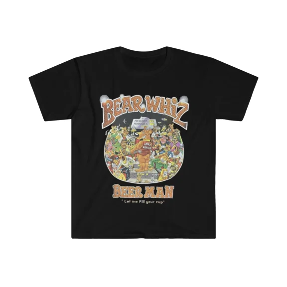 RARE Soft Cotton T-Shirt. Bear Whiz Beer