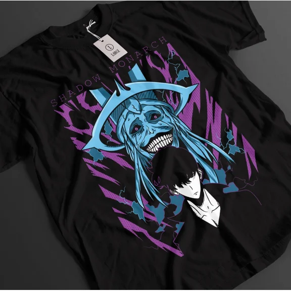 RARE Solo Leveling Shirt Sung Jinwoo Tshirt Haein T-Shirt Beru Top Igris Anime Tee