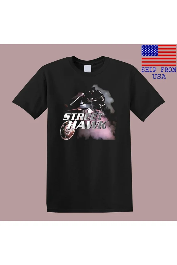 RARE Street Hawk Movie TV Show Men's Black T-Shirt Size S-5XL