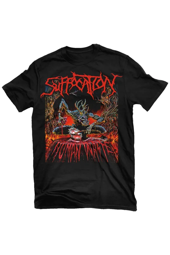 RARE Suffocation Human Waste Short Sleeve Black All Size Gift Shirt