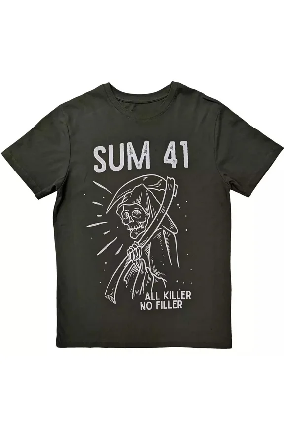 RARE Sum 41 band T Shirt All Killer No Filler Reaper Rock Size S-5XL