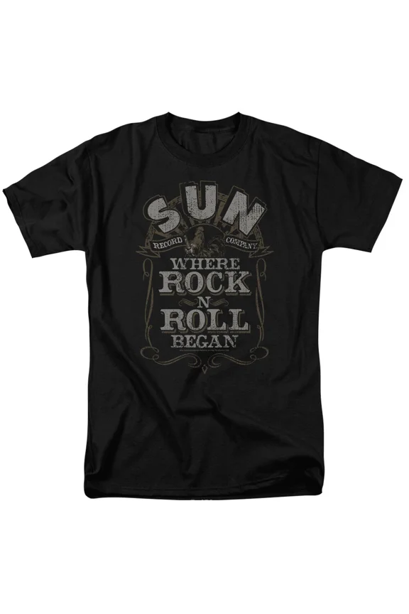 RARE Sun Records Where Rock Began T Shirt Licensed Classic Rock N Roll Merch Black