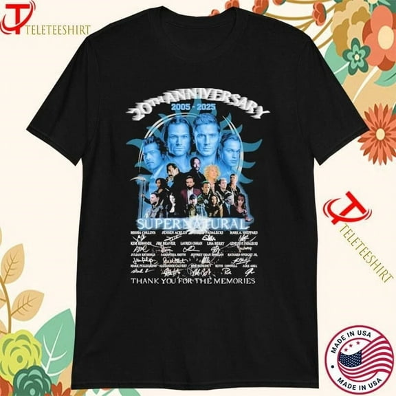 RARE Super Natural 20Th Anniversary Thank You For The Memories 2005 2025 T-Shirts