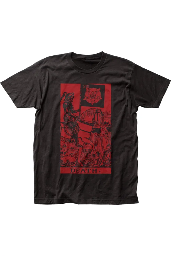 RARE Tarot Death T Shirt Mens Licensed Pop Culture Classic Card Tee New Black
