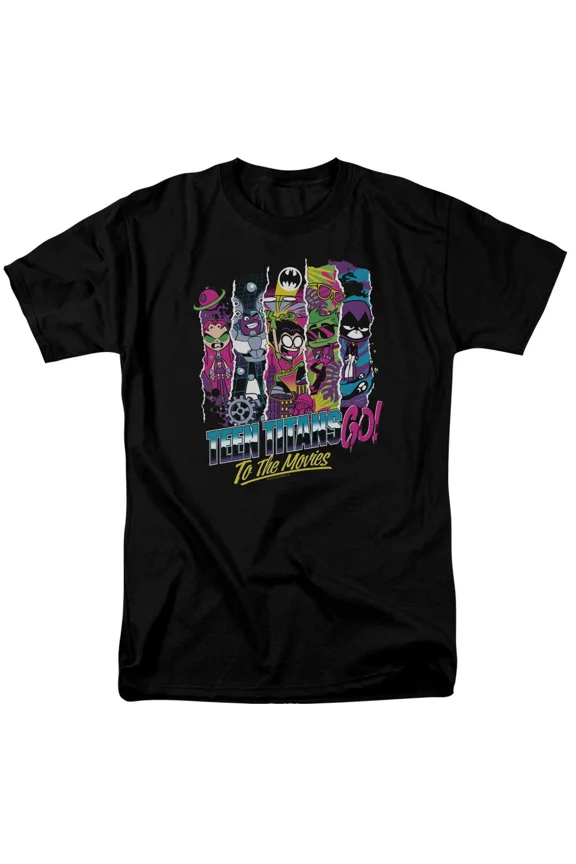 RARE Teen Titans Go! To The Movies T Shirt Mens Licensed Cartoon Merchandise Black