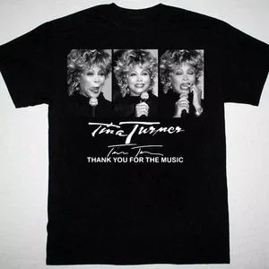 RARE Thank you for the memory Tina Turner signed T-shirt Black Tee S-5Xl