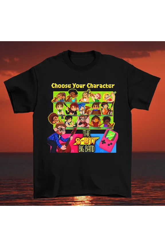 RARE The 8-Bit Big Band Choose Your Character T Shirt Size S-5XL TT1271