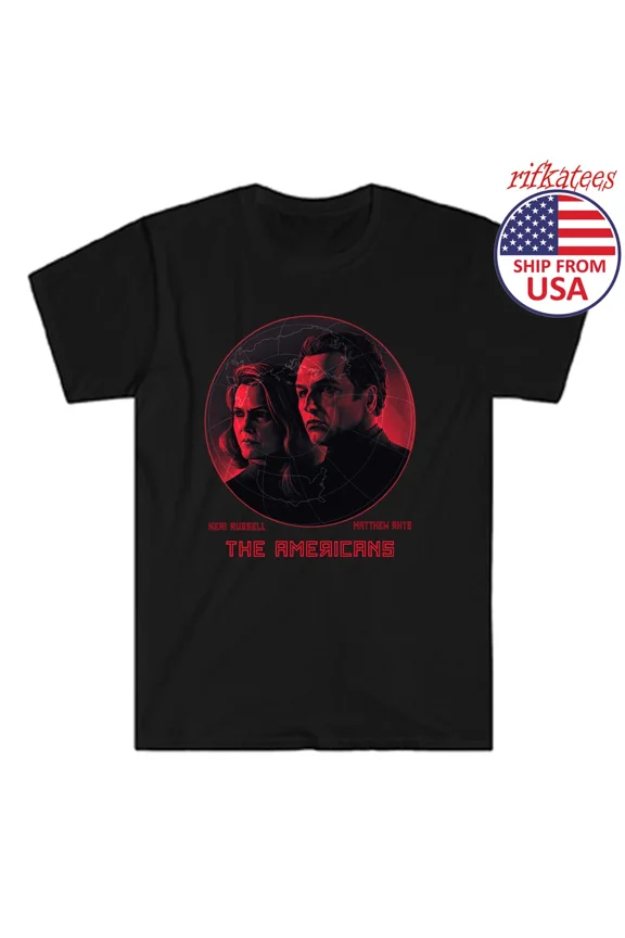RARE The Americans TV Show Men's Black T-Shirt Size S to 5XL