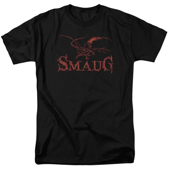 RARE The Hobbit Dragon T Shirt Mens Licensed Fantasy Movie Tee Smaug Black