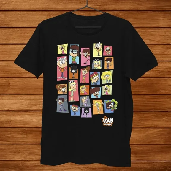 RARE The Loud House Cartoon Movie Heavy Cotton Black All Size T Shirt For Men UR046