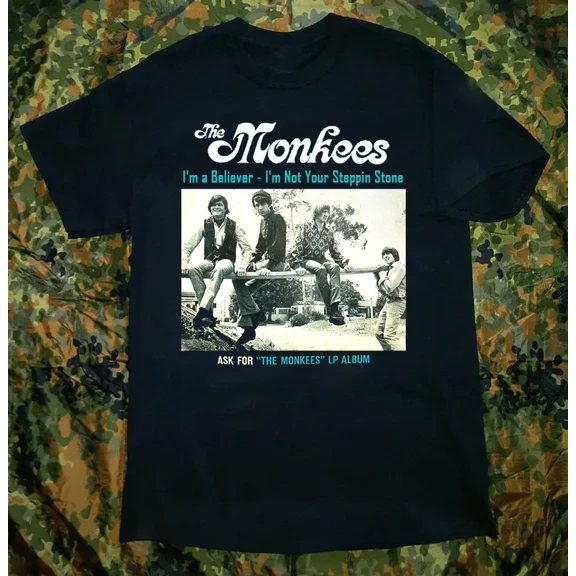RARE The Monkees I'm a Believer I'm Not Your Steppin Stone T-Shirt All Size AL742