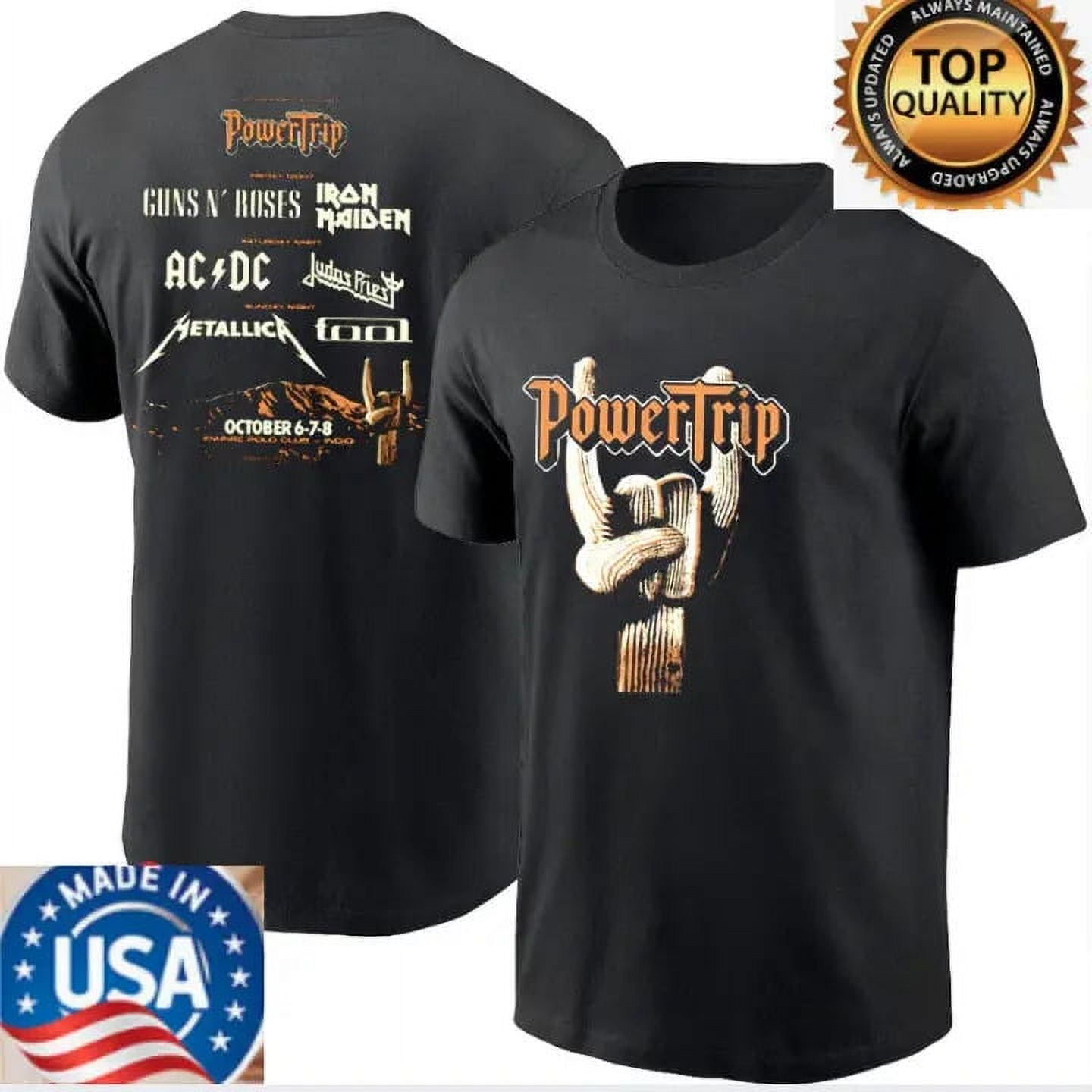 RARE !!! The Power Trip 20232024 TShirt Rock Festival 2023 Tee Gift