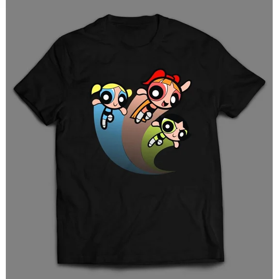 RARE The Powerpuff Girls Cartoon T shirt Gifl Men And Women Size S-4XL