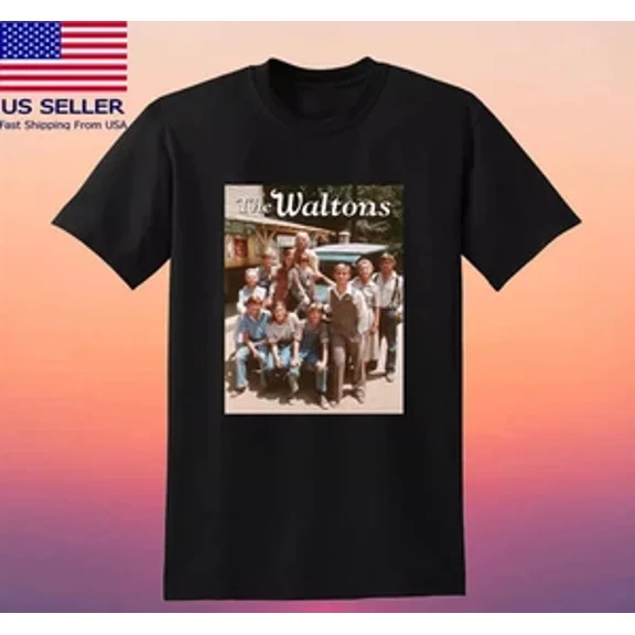RARE The Waltons 70s Tv Series Men's Black T-shirt Size S-5XL