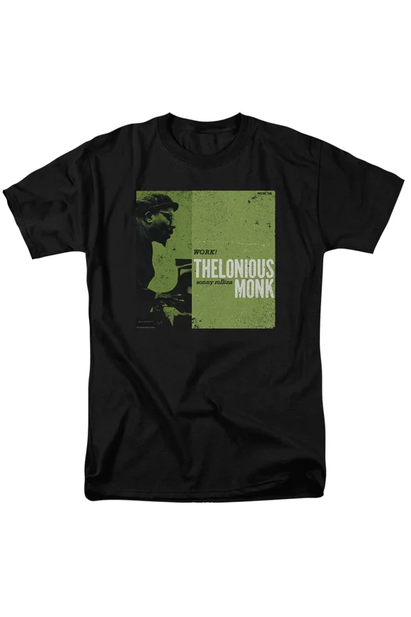 RARE Thelonious Monk Work T Shirt Licensed Jazz Pianist Composer Bebop Music Black