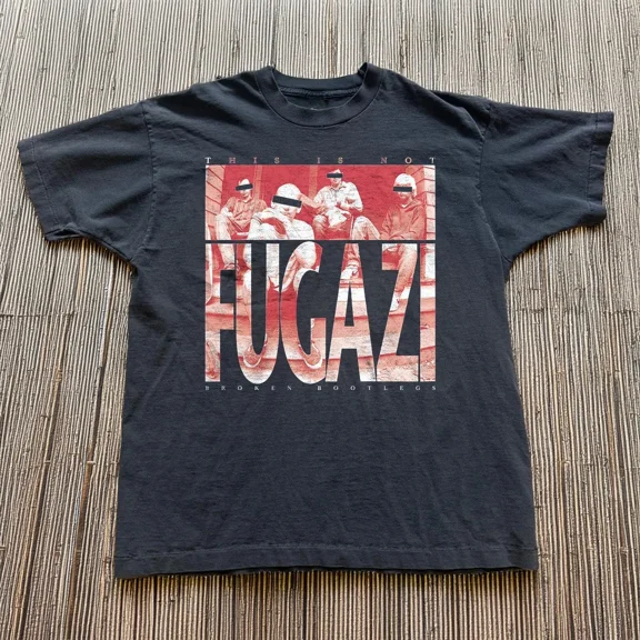 RARE This is not Fugazi Heavy Cotton Black Unisex T-shirt Size S-5XL
