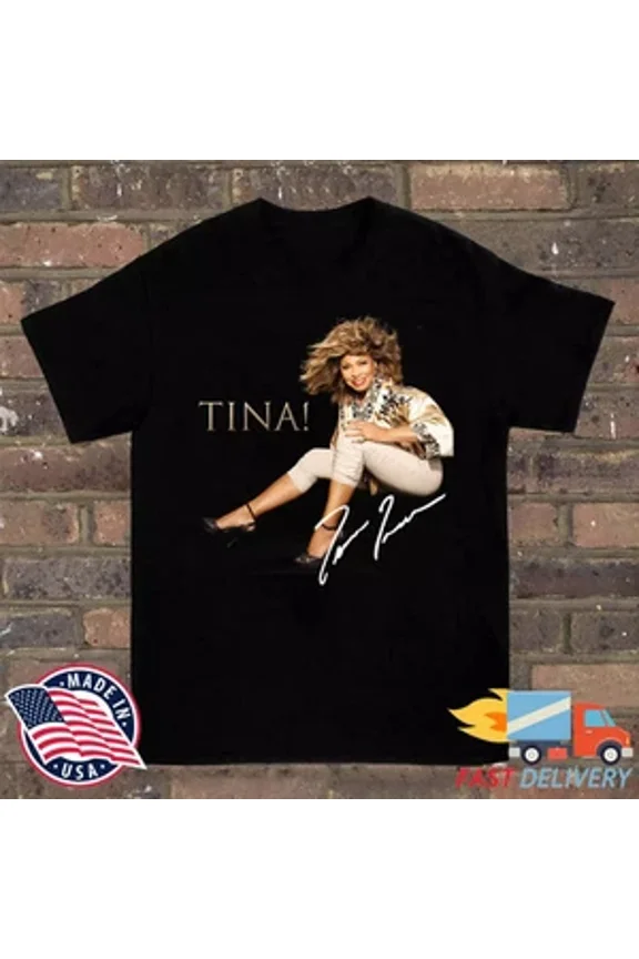 RARE Tina Turner Black T-Shirt Cotton Unisex All Size S To 345XL