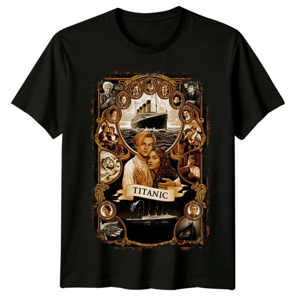 RARE Titanic (1997) Movie Poster Inspired T-Shirt Retro 90s Tee Unisex
